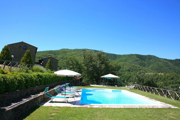L'Eau, Ciel, Plante, Propriété, Bleu Azur, Paysage Naturel, Piscine, Arbre, Montagne, Herbe
