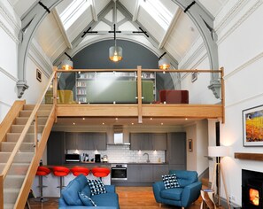 Triple height living space, The Five Turrets, Scottish Borders