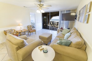 TV Time - Gather the group for a bowl of popcorn while you watch a favorite show on the large flat-screen TV. The couches are so comfortable you may never want to move.
