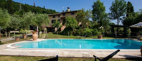 Water, Plant, Sky, Property, Swimming Pool, Tree, Building, Shade, Body Of Water, Grass