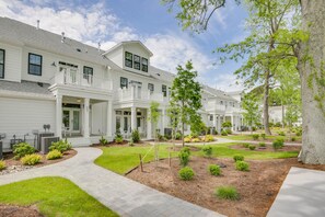 Exterior rear - porches and landscaping.