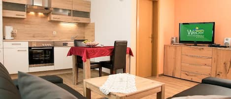 Komfort-Ferienwohnung Typ D mit Balkon oder Terrasse-Wohnküche