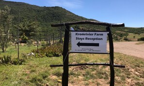 Turn-off to Reception at the Main Farm House