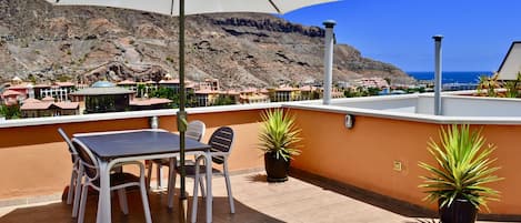 Private roof terrace with sea view