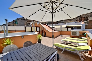 Private roof terrace with sea view