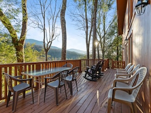 Large Deck with Dining + Lounge Areas