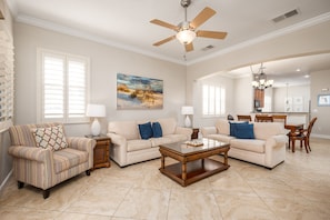 Cool Tile Floors - After a day on the warm beach sands, your feet may be tender. Nothing feels better than the cool floors you’ll find throughout 835 Cinnamon Beach.
