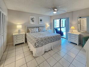 Primary Bedroom - King Bed + Sunroom Access