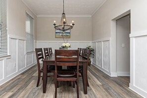 Formal dining room to seat 8