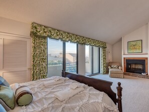 Primary Bedroom- Balcony  + Fireplace