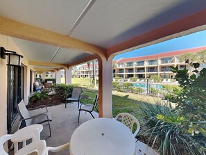 Large Covered Patio- Outdoor Dining with Pool Views