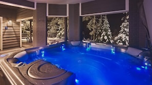 Private covered hot tub