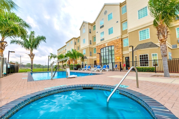Lounge around the pool after a day of adventure.