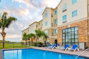 Take a dip in the pool.