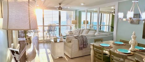 Plantation Shutters throughout so you never miss the view!
