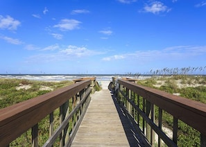 Walk directly to St. Augustine Beach - At Ocean Village Club L-25, you'll have full access to our private beach walks that lead directly to the pristine white sands of St. Augustine Beach.