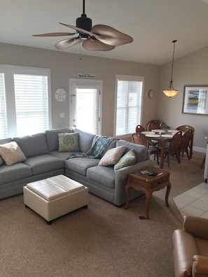 Living Room - Dining Room with Vaulted Ceilings