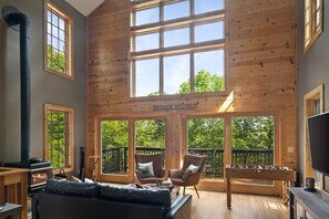 Natural light pours into the living room from the big north facing windows.