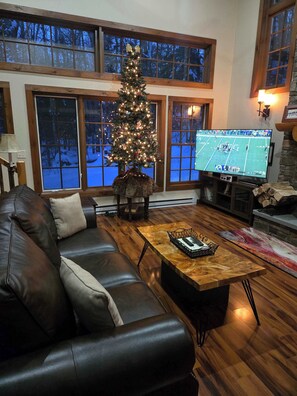 Christmas Trees added for the Holiday in each living room :)