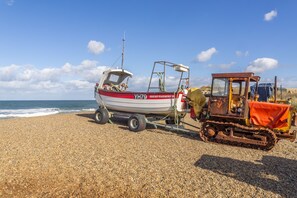 Summer Barn, Weybourne: The fishing boats at nearby Weybourne beach