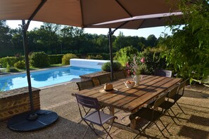 Terrace behind the  house