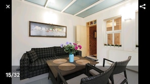 Living room with a sofa bed