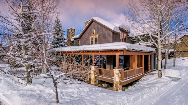 Snowy early morning exterior