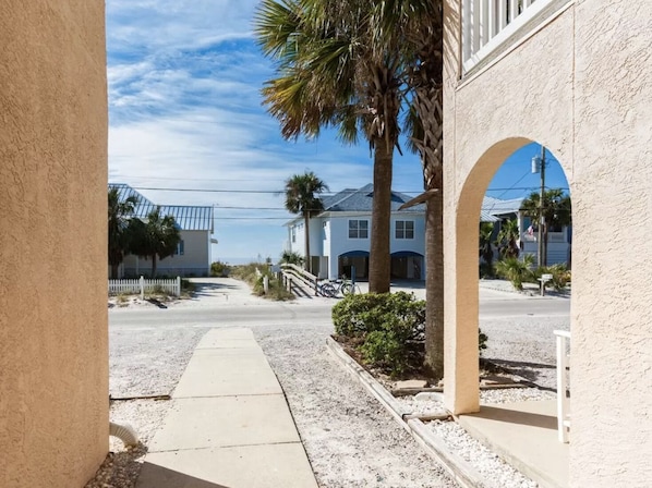 The Beach Access  is directly across the street!