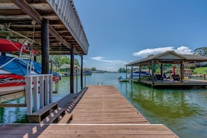 Private dock ideal for fishing, docking your boat, or simply enjoying the water