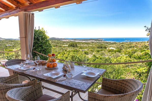 Roofed terrace with spectacular views