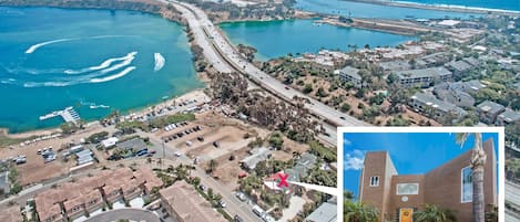 Aerial picture of home. Just minutes away from the Agua Hedionda Lagoon.