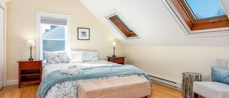 Third floor master bedroom with en-suite bathroom and private access to the roof deck.