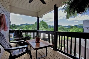 2nd Floor balcony with mountain views.