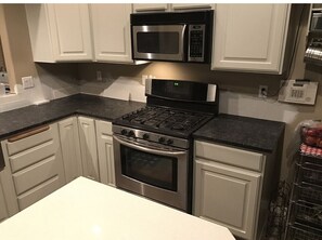 Kitchen and Island with Quartz countertops