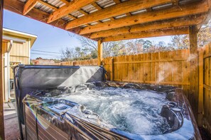 We love the hot tub.