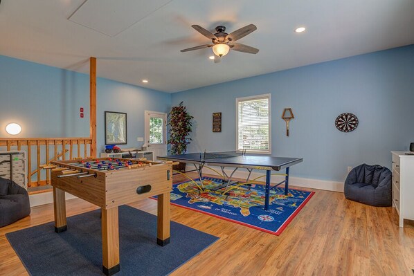 Game room with dart board