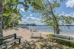 Sandy gradual beach frontage
