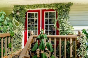 Backyard entrance to the house