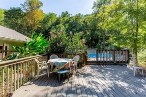 Backyard patio and pool