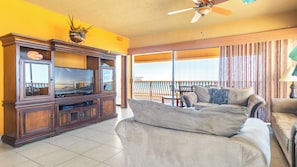 TV in th eentertainment center.