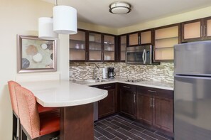 Curb your appetite by indulging on a snack in your kitchenette!