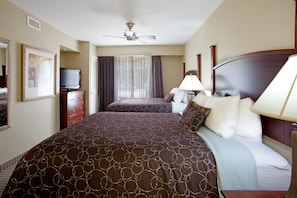 Drift to sleep in a comfortable bed after a wonderful day outside.