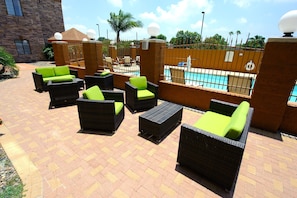 Take a dip in the pool.