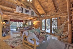 Living Room | Wood-Burning Fireplace