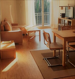 Ferienwohnung 3, 62qm, 1 Schlafzimmer, max. 2 Personen-Essen/Wohnen