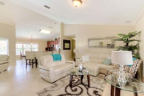 Living Room with Garden Views