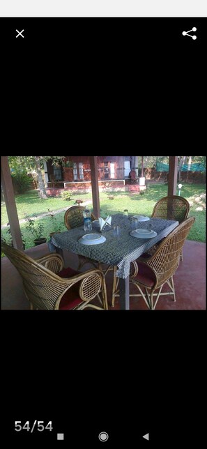 Outdoor eating area
