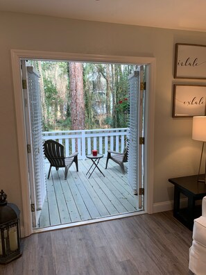 Living Room View to Private Deck