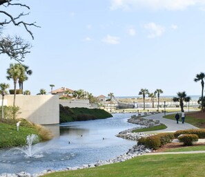 Sidewalk to the Beach Between the Two Towers