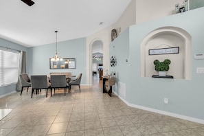 Large entryway and formal dining area